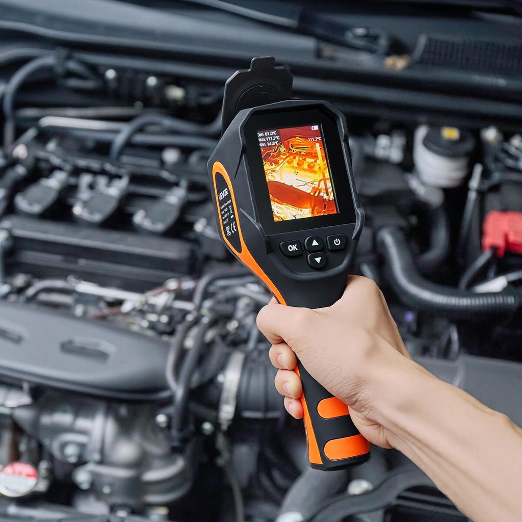 Thermal Camera, 320 X 240 TISR Super Resolution, Thermal Imaging Camera with 2MP Visual Camera, 256 X 192 IR Resolution, 25 HZ Refresh Rate, -4°F To