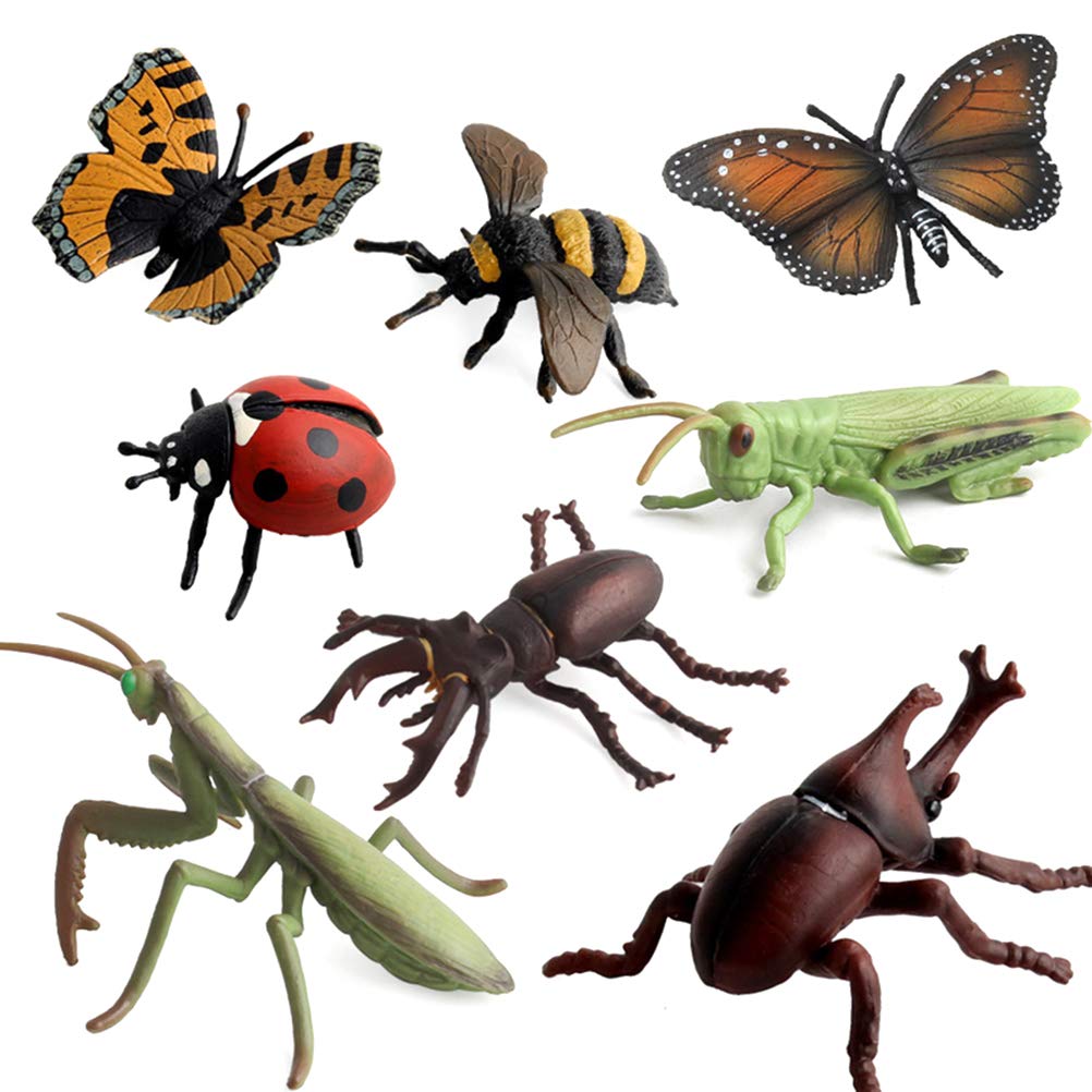 Sefod Realistic Insect Model Figure Animal Animal Model Birthday Christmas 8-Piece Toy, Toy, Doll, Decoration, Gift,