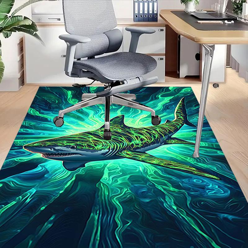 1PC Shark, Ocean Extra Large Non Slip Floor carpet, Office, family, bedroom, Studio Large Area Rug Indoor Rugs, Vibrant Colors