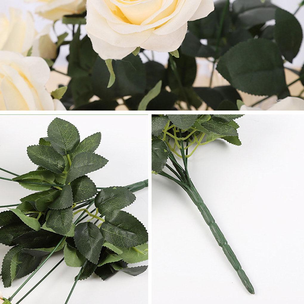 10 Heads Rose Artificial Flowers Bouquet Wedding Home Party Decor