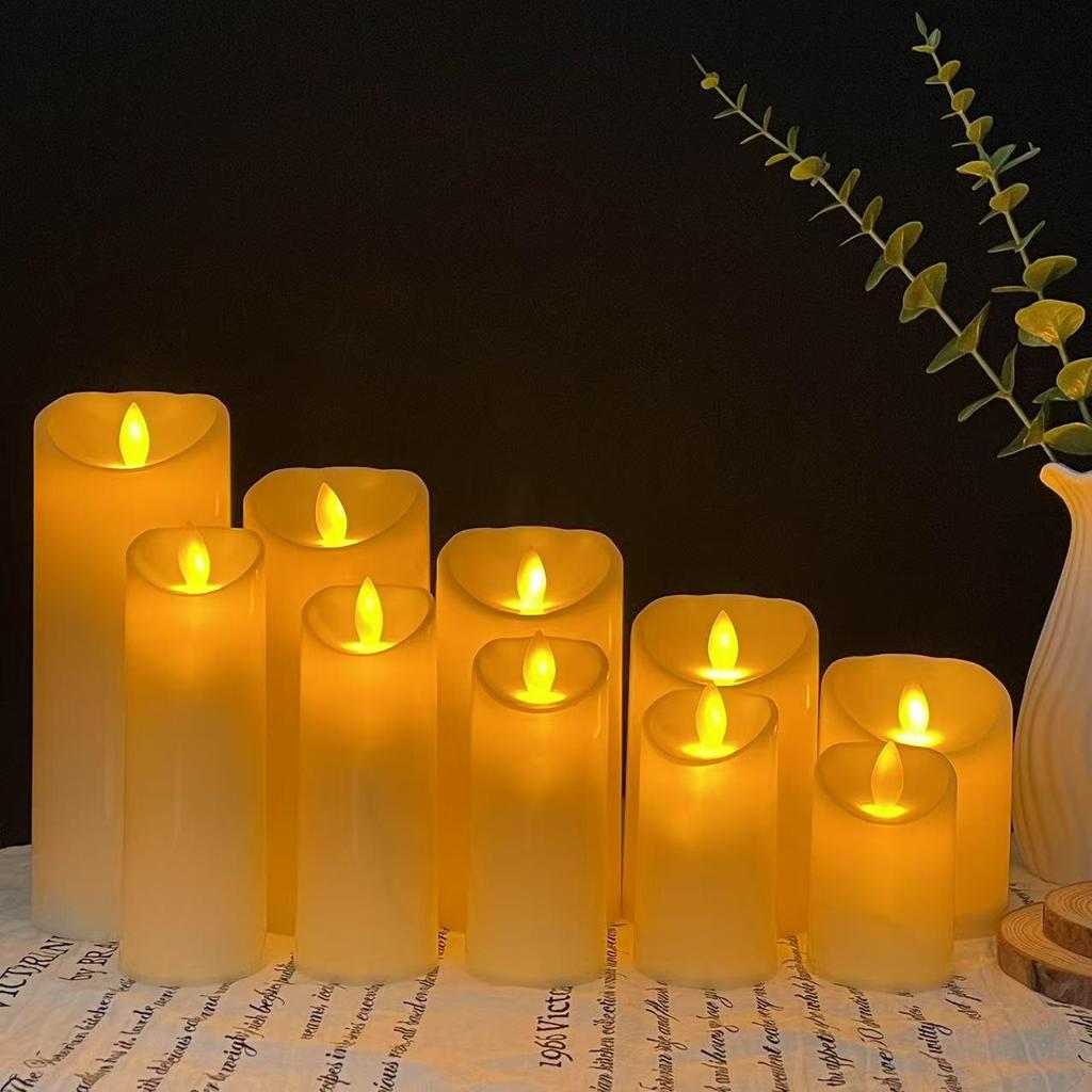 LED Swing Flame Candle: Slanted Mouth Design for Weddings, Cafes, Clubs, and Decor