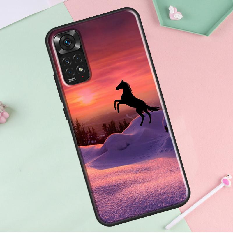 Malba zvířete koně Kryt pro Redmi Note 12 Pro Plus Pro Redmi Note 10 8 9 11 Pro 12S 11S 10S 9S 9C 10C 12C Pouzdro