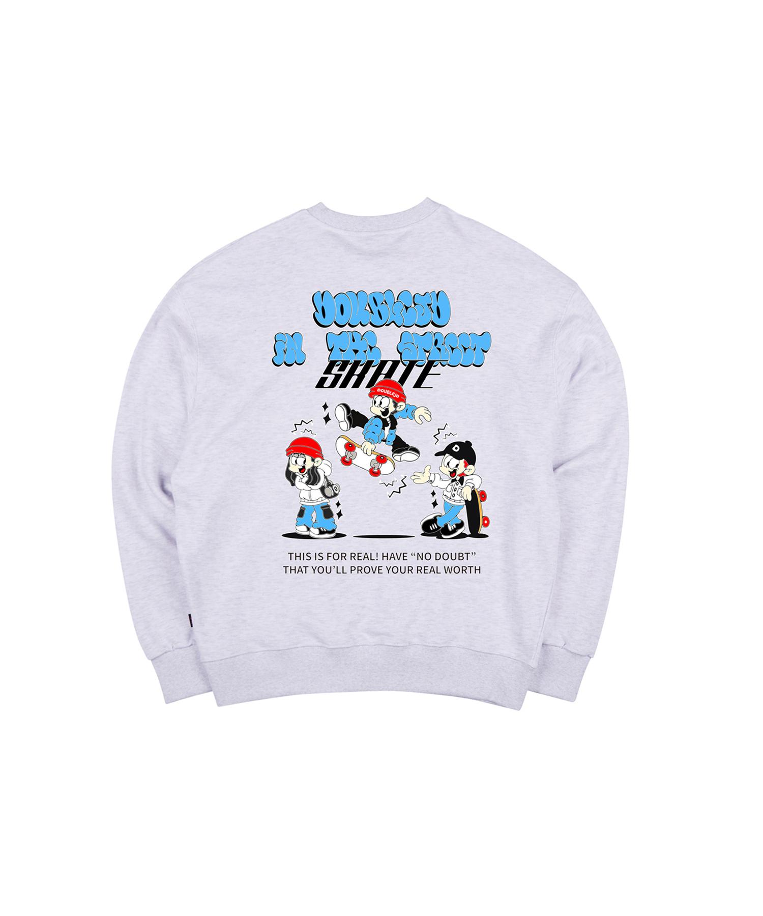 Толстовка для скейтборда Double Jd (Светло-серый) Light Gray/M