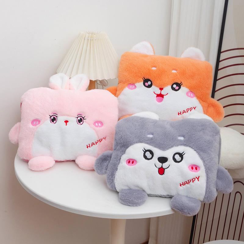 Automatická elektrická plyšová kreslená fľaša na horúcu vodu ohrievač rúk s bezpečnostným vypnutím