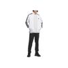 Adidas Reversible Knitted Comfortable Striped Jacket Men Jacket White JV6979
