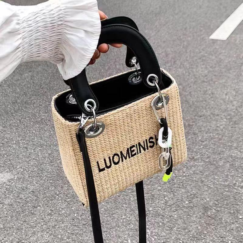 

STROBBE Лето 2023 Новая мода Соломенная женщина Ручная соломенная сумка