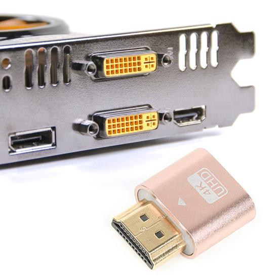 4K HDMI-kompatibler Dummy-Monitor-Display-Emulator-Stecker Virtueller Headless-Virtueller Display-Adapter
