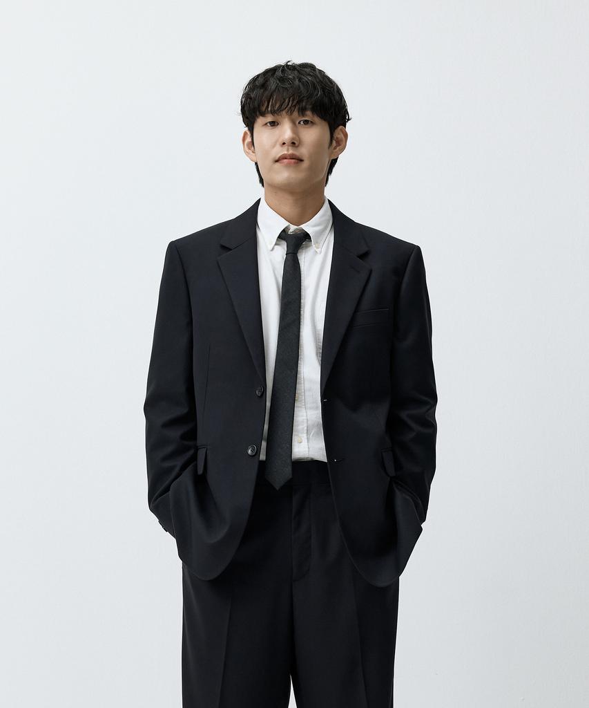 Madmars Semi-Over Basic Suit Jacket Navy Mmffmsj-102Na
