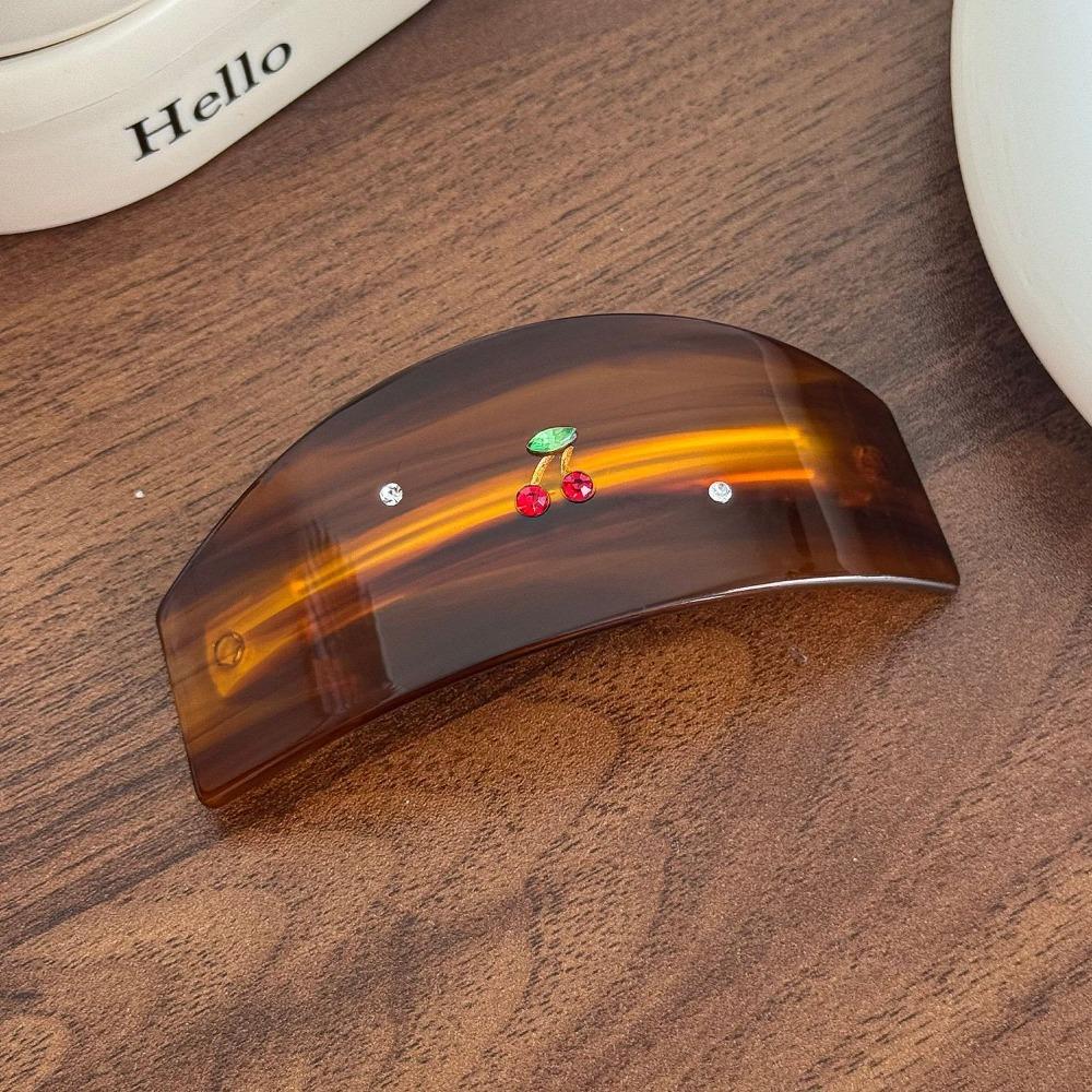 Diamond-Studded Hair Clip Butterfly Shape Shark Clip Fashion Acetate Hair Claw  Back-Head Updos