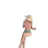 Bikini Korea High Waist Cover Belly Halter Simple Split Bikini Swimsuit Women Beach Hot Spring Vacation