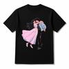 Anime Couple Graphic T Shirt Black or White Unisex Romantic Manga Style Tee