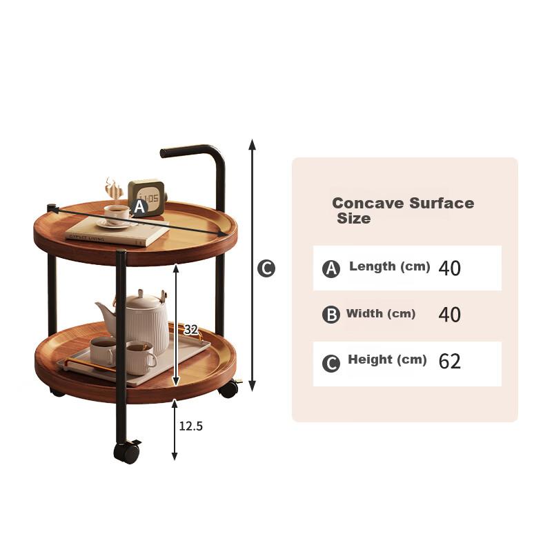 Tavolino da caffè Shanshan Wood Art, Tavolino laterale per soggiorno, Tavolino piccolo mobile, Piccolo tavolino da tè, Comodino, Scaffale portaoggetti, Armadietto portaoggetti, 40*62cm