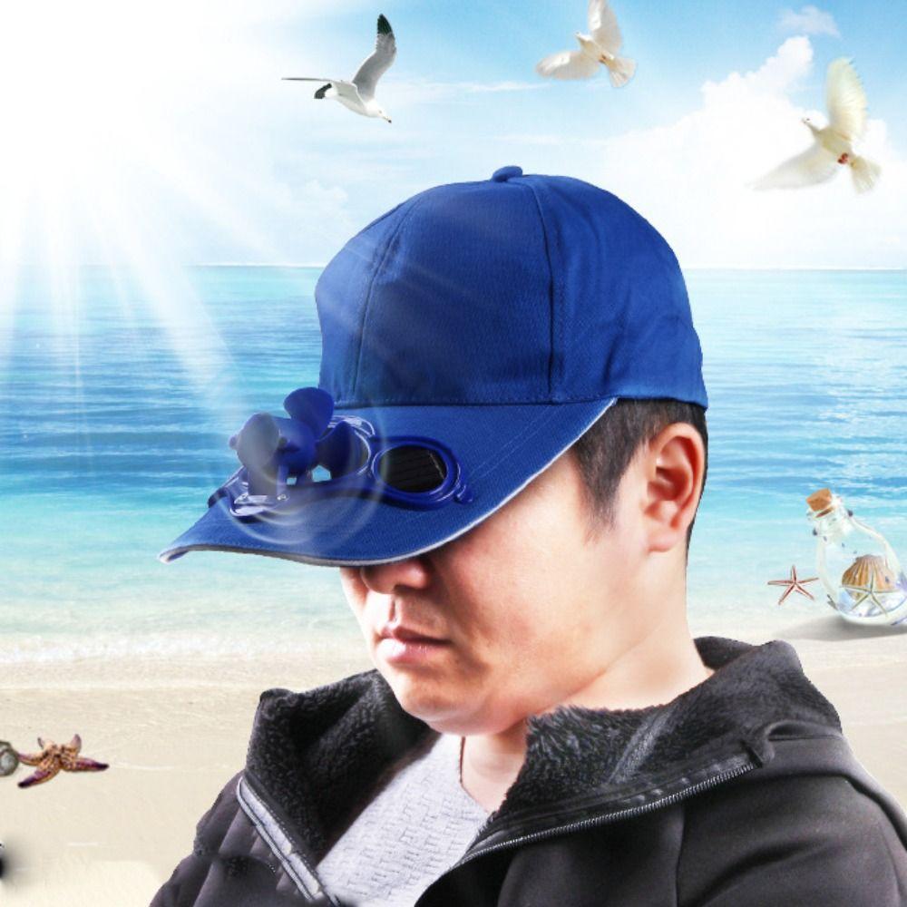 Sun Protection Summer Fan Sunhat Breathable Baseball Cap Solar Fan Cap  Adult Summer