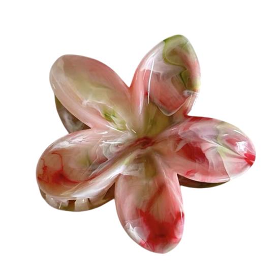 

Hair Claw Flower Shape Stable Grip Summer Back Head Hair Clip Bright Color Non-Slip Shower Hair Claw Hair Accessories A