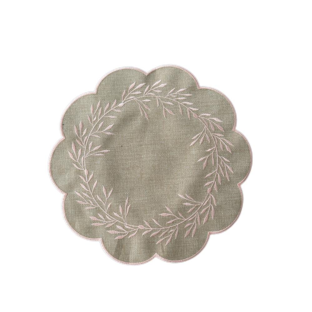 Washable Insulation Table Mat Stain-Resistant Flower Coasters Embroidered Placemats  Kitchen