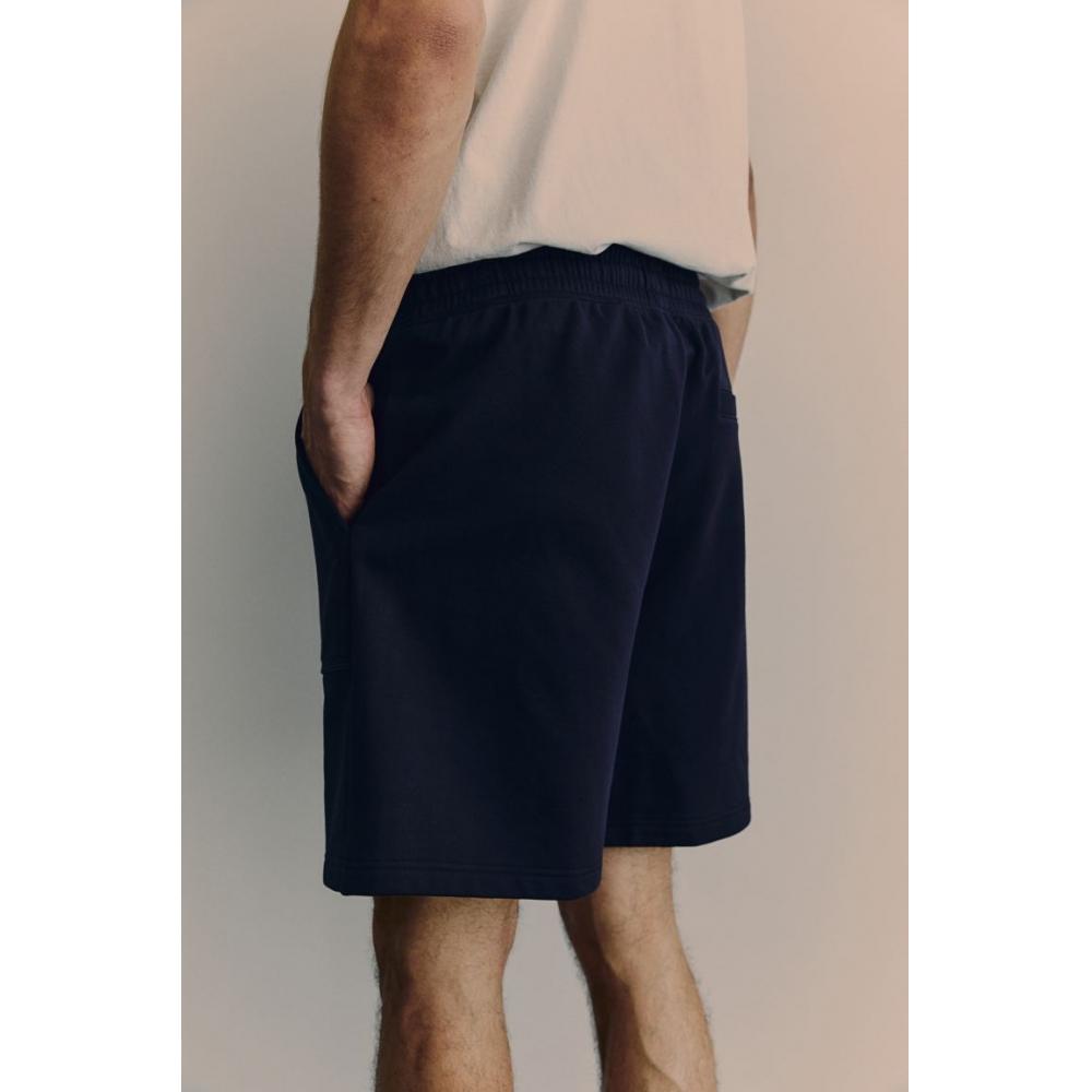 H M Regular Fit Sweat sHorts Navy Blue