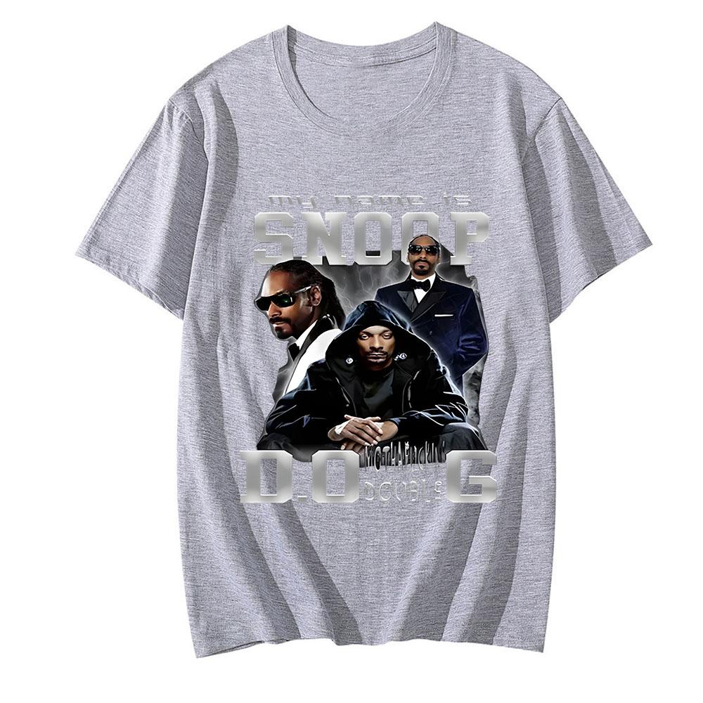 Snoop Dogg T Shirt Back Printing 100% Cotton Round Neck Tee-shirt Pop Grunge Comic Tshirt Punk Retro Clothes