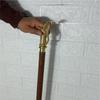 Wooden Walking Stick with Brass Snake Handle Home Decor, Birthday Gift