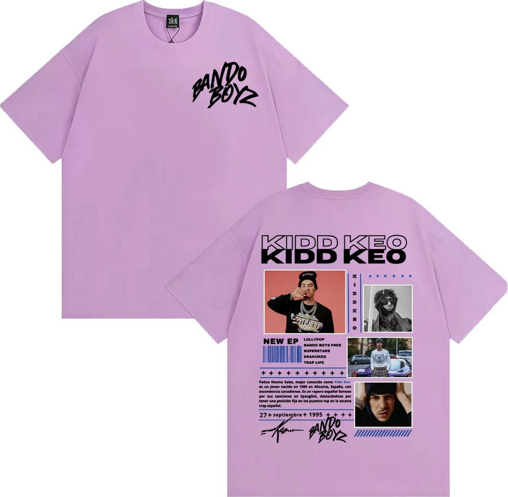 Rapper Kidd Keo Bando Boyz Tour 2025 Graphic T-shirts Men's Clothing Fashion High Street T Shirt Oversized Short Sleeve T-shirt