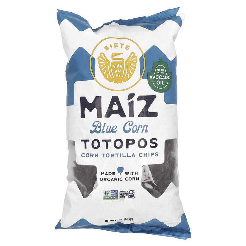 Maiz Totopos Corn Tortilla Chips, Blue Corn, 7.5 oz (212.6 g)