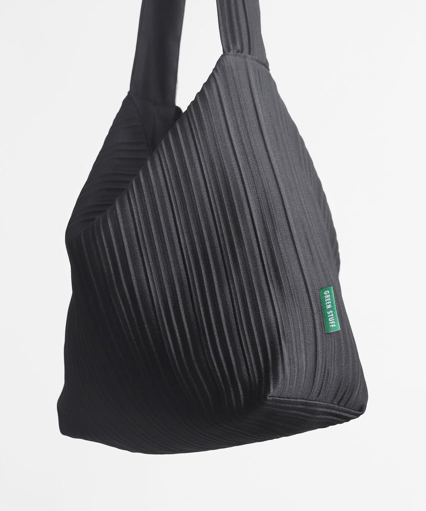 Green Stuff Simple Shopper Bag 62 Random Pleats - Black