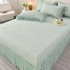 Machine Washable Summer Ice Silk Bed Skirt Cooling Mat Set