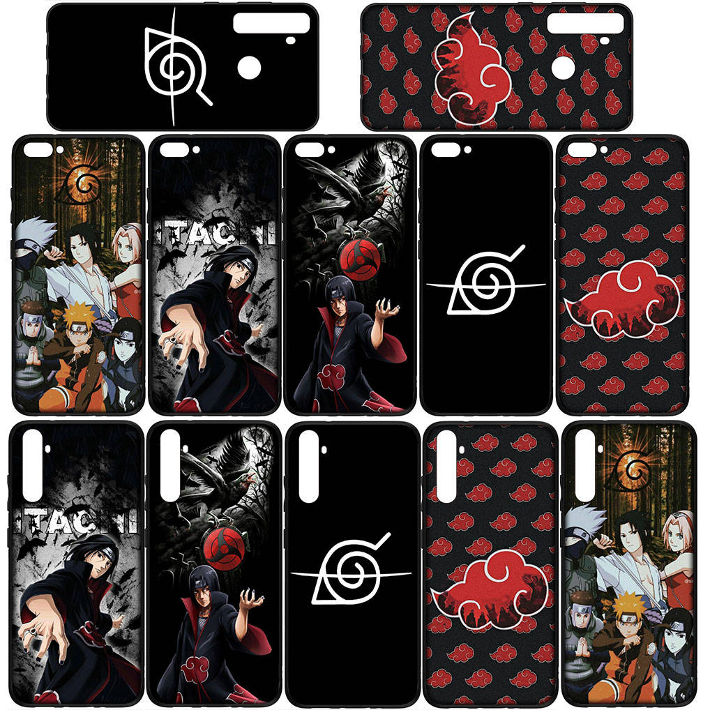 For Samsung Galaxy S24 S23 iPhone 16 15 14 Xiaomi Redmi Note 13 12 11 8Plus 9 Pro Max X XR Phone Case Naruto Akatsuki Itachi Uchiha OPPO Huawei Cover
