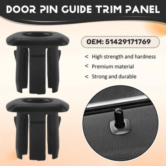 Door Pin Guide Trim Panel Locking Knob Button Cover Black Car for door