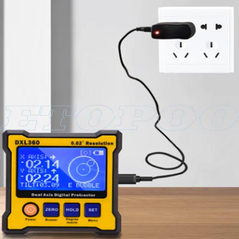 Digital Protractor Inclinometer DXL360S/DXL360 Angle Ruler Elevation Meter Dual Axis Level Measure Box for Precision Measurement