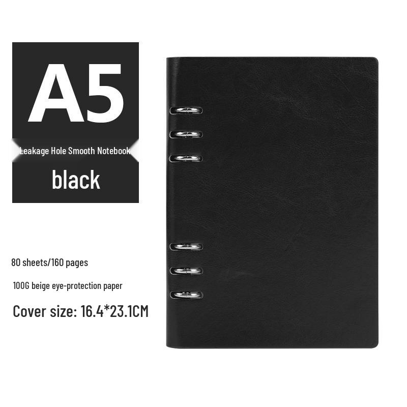 2024 A5 & B5 Loose-Leaf Business Notebook with Removable Ring Binder