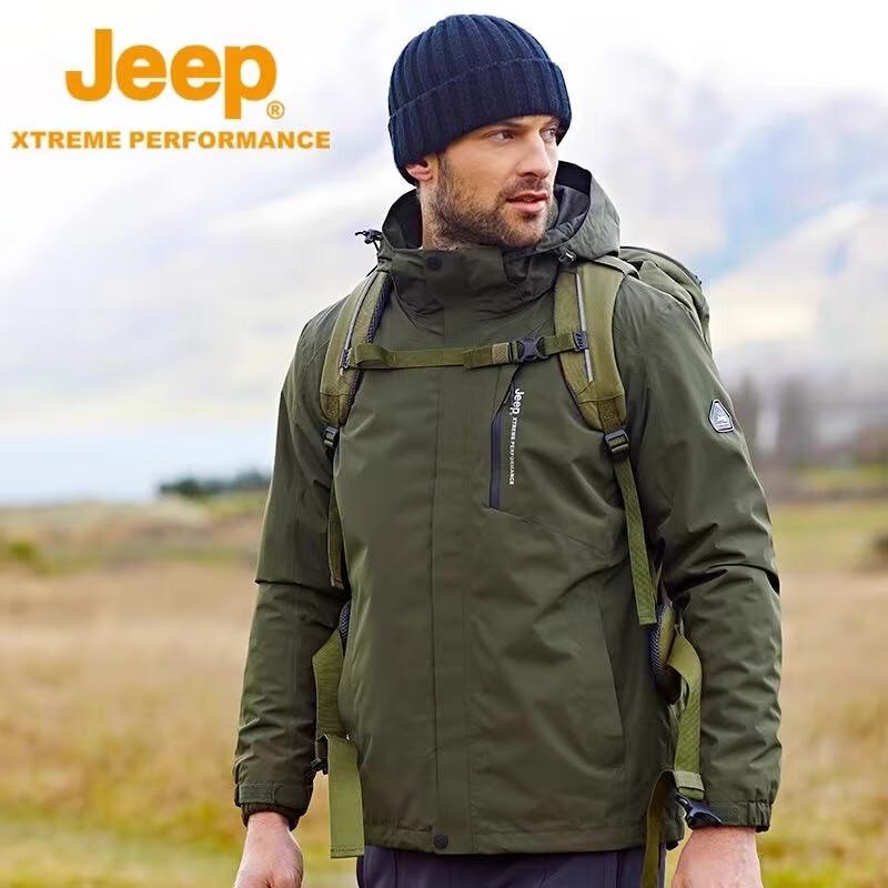 JEEP 2024 Men's 3-in-1 Fleece Lined Outdoor Jacket