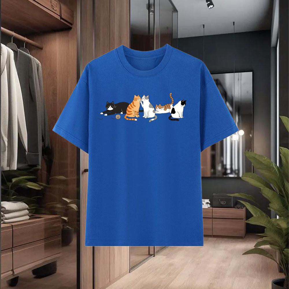 New Men's T-Shirts Made of 100% Cotton Summer Casual Short Sleeves Fashionable and Trendy Loose and Breathable Style