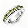 Size 6-10 Stainless Steel Spinner Fidget Ring Cubic Zirconia Lucky Ring  Women and Men