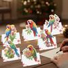 6pcs Flower Butterfly DIY Diamond Art Greeting Cards with Envelopes Diamond Art Handmade Cards for Birthday Thank You Friendship