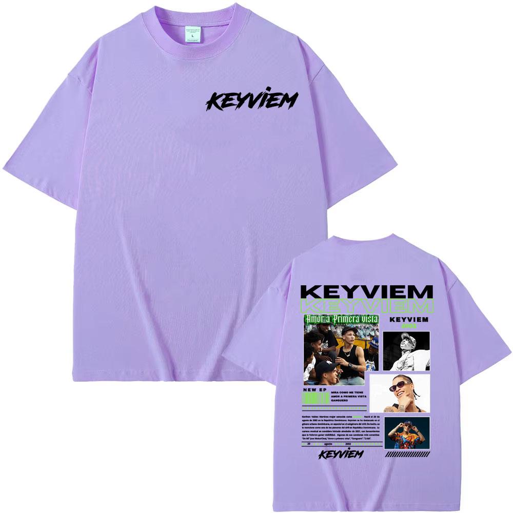Rapper Keyviem Tour Album Graphic T Shirts Men Women Fashion Hip Hop Gothic Trend High Quality T-shirt Man Oversized Tshirt Tops