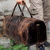 Personalized Leather Duffle Bag Full Grain Leather Weekender Travel Bag Groomsmen Gift Sports Gym Bag for Men and Women Carry on Cabin Bag