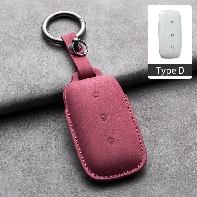 Leather Car Remote Key Case Cover for Geely Galaxy L7 2023 L6 MAX 1.5T Plus AIR PRO Suede Car Key Fob Shell Keychain