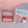 Iron Frame Dollhouse Chair-lift Decoration Red Green Christmas Hanging Pendant  Dollhouse Displays