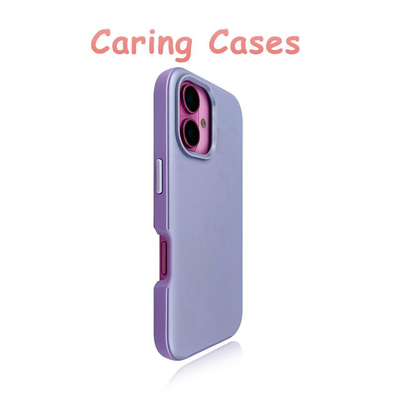 

For iPhone 16 Pro Max Case White Geometric Splicing Trendy Large Hole Premium Minimalist Cover with iPhone 15 14 13 12 iPhone 16 Pro світло-фіолетового кольору