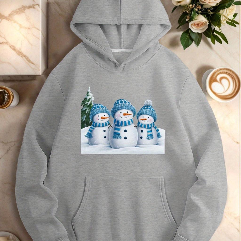 Hoodies Schneemann-Print Herren Langarm Kapuzen-Sweatshirts Unisex Cool Lässige Streetwear Y2K Street Fashion Pullover Kleidung