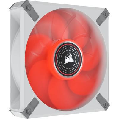 CORSAIR ML120 LED White 120mm Magnetic Levitation Red LED Fan with Single Pack ELITE, Frame, AirGuide, CO-9050126-WW