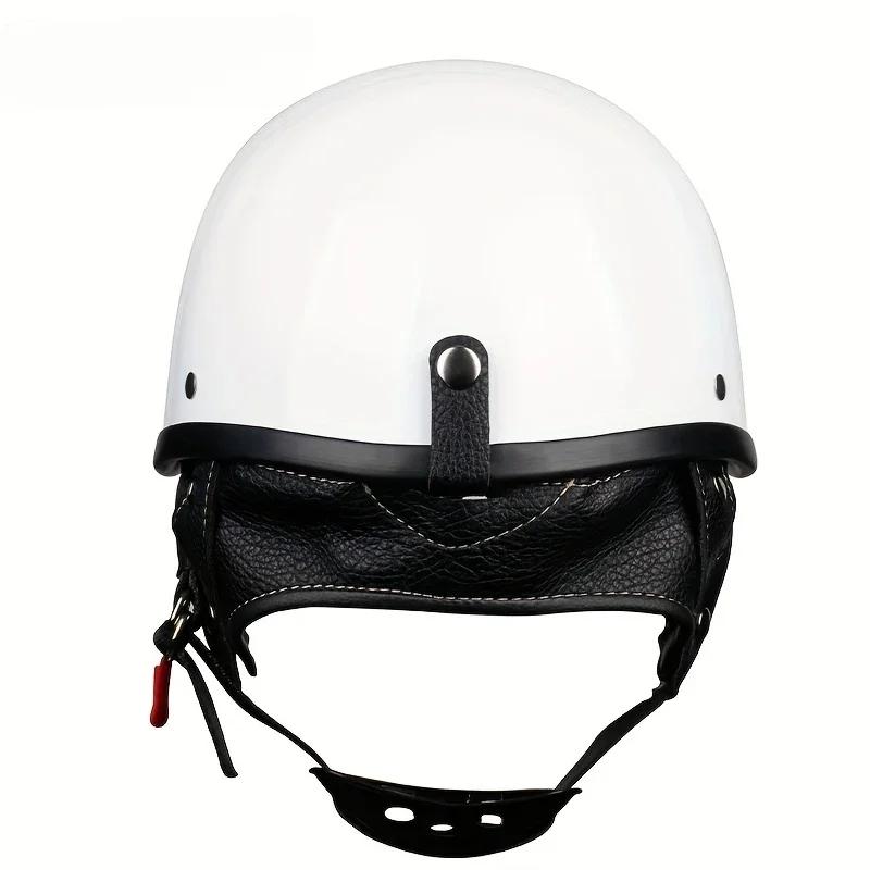 Retro Half Helmet Male Battery Electric Locomotive Classic Motorcycle Helmet Electric Vehicle Four Seasons General Safety Helmet
