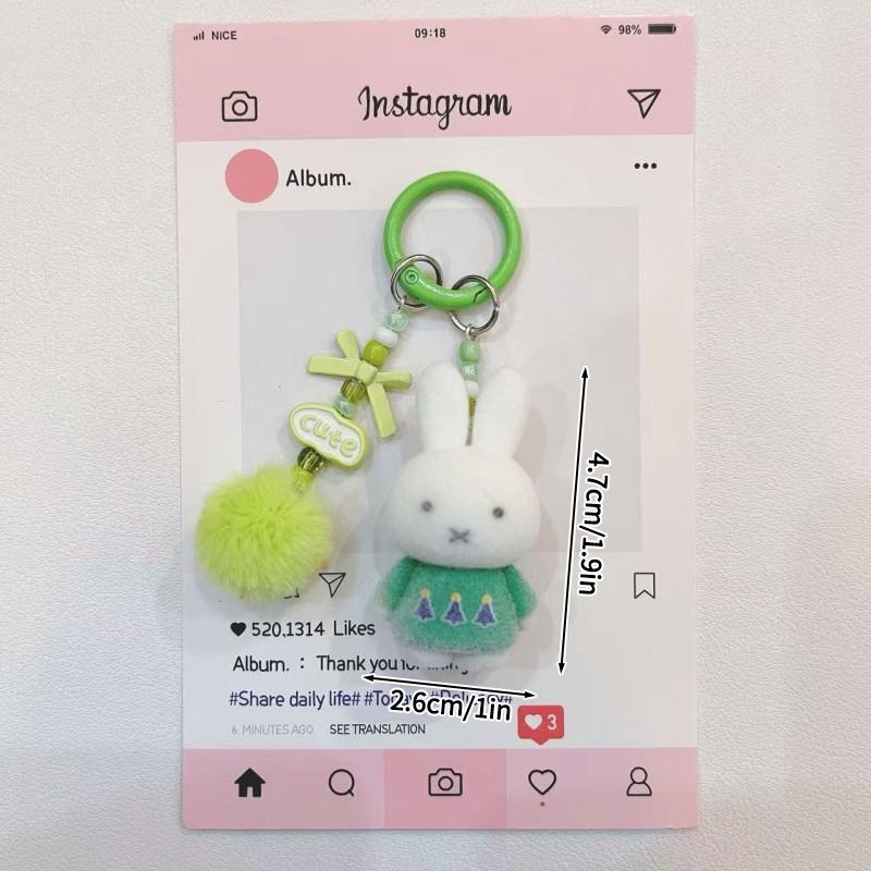 Portachiavi Miffy per Borse Portachiavi Miffy Portachiavi Floccati Accessori Giocattoli Miffy Carini Regalo per la Festa dei Bambini