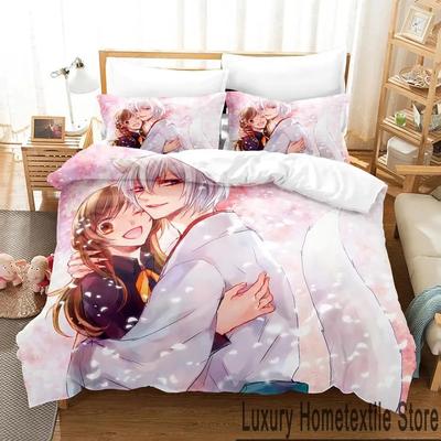 Comfortable Anime Print Duvet Cover Set With Duvet Cover And Pillowcases King Queen Twin Sizes For Boys Girls And Kids