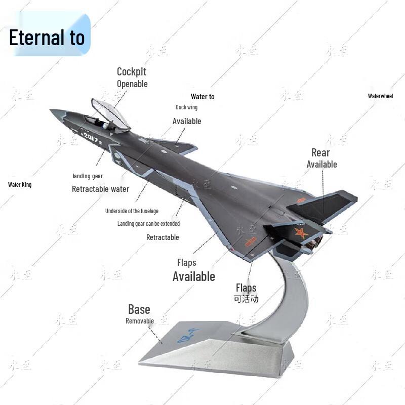 J-20 Stealth Fighter Jet 1:48 Scale Alloy Model