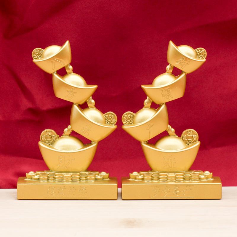 Popular Yuanbao Wealth-Inspired Metal Ornament for Home & Office Decoration