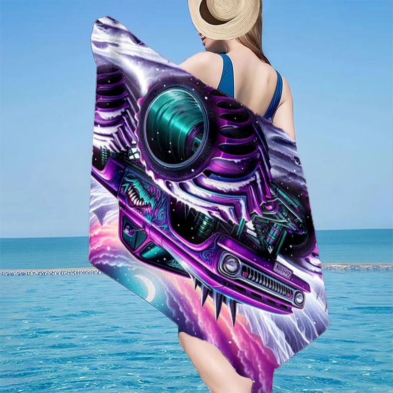 Monster Truck Abenteuer Strandtuch, Super Weiche Mikrofaser, Geschenk für Sie/Ihn, Geburtstag, für Pool, Strand, Reisen, Heimdekoration Fan-Geschenke