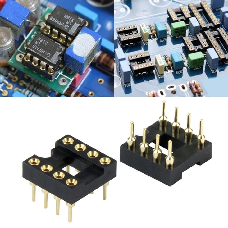 10pcs Heat Resistant Plastic DIP8 IC Socket IC Testing Base With Solid Construction For Long Terms Operational Stability