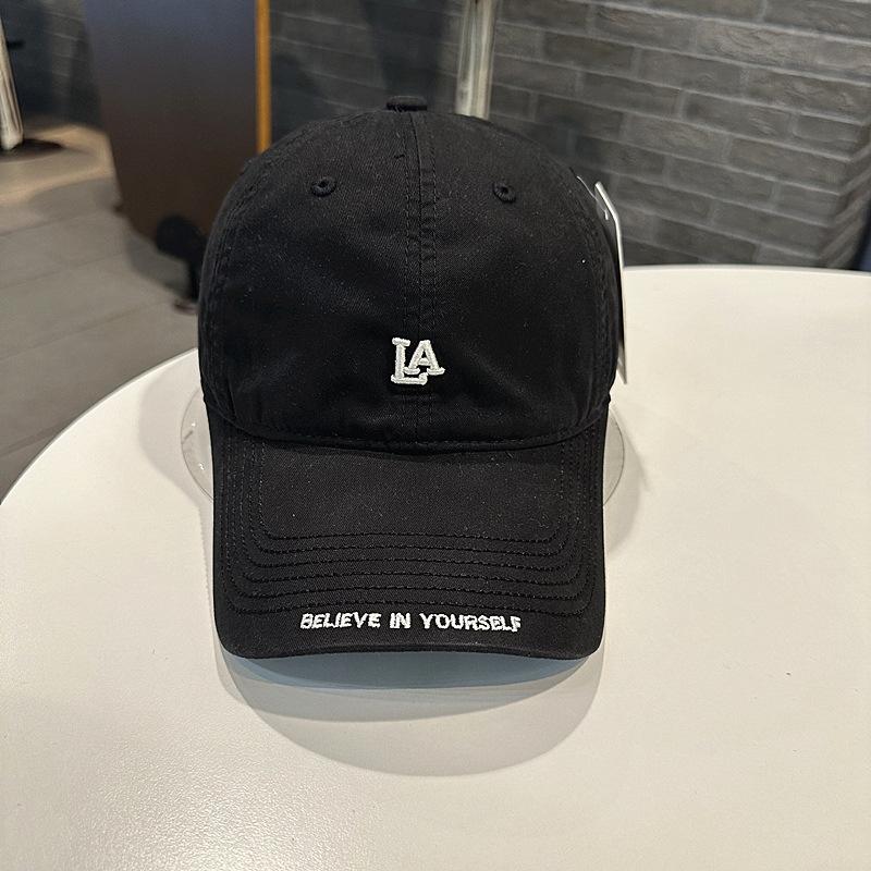 Small letter embroidery simple versatile soft top baseball cap children casual fashion cap men