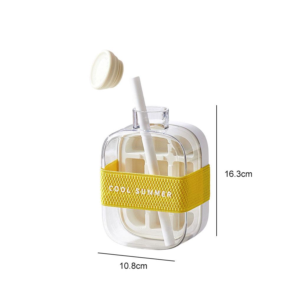 2/1pcs 500/800ml Summer Ice Cube Tray With Straw 2-in-1 Ice Cube Maker Bottle Coffee Beer Juice Drink Cooler Cup Ice Cube Mold